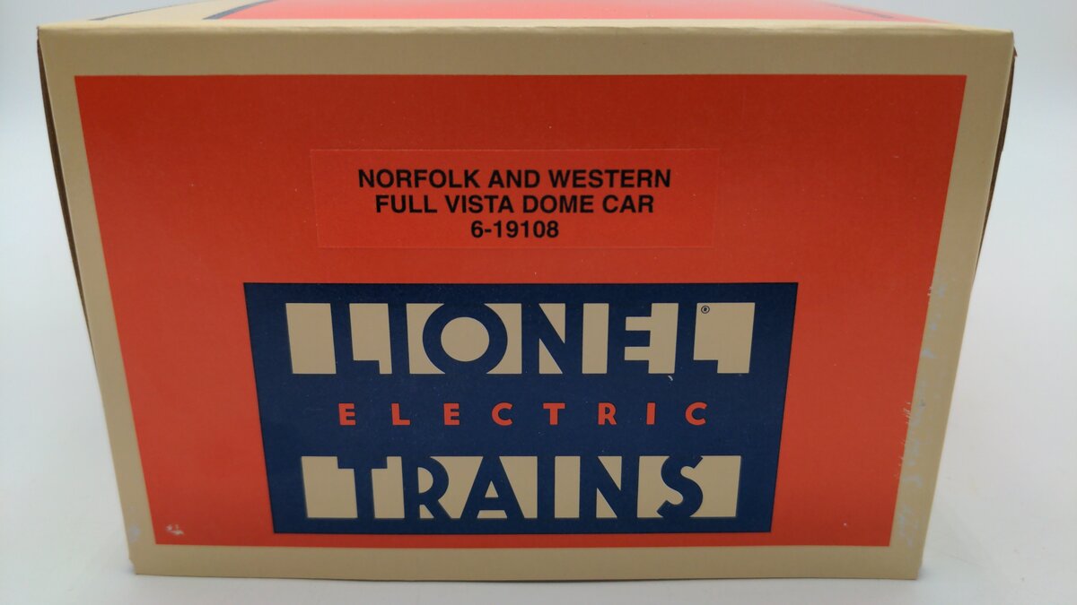 Lionel 6-19108 O Gauge Norfolk & Western "Monte Santo" Full Vista Dome Car #576 EX/Box