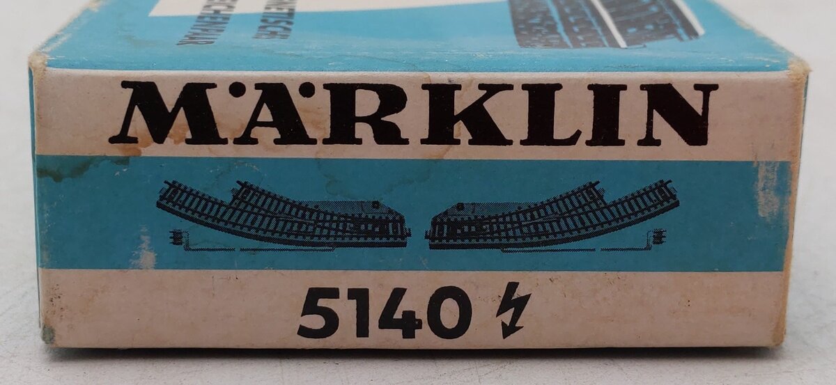 Marklin 5140 HO Curved Electric 2-Way Switches/Turnouts (Pair of 2) EX/Box
