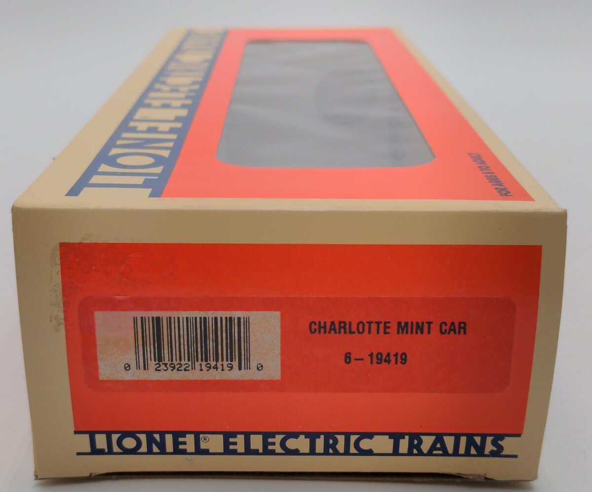Lionel 6-19419 O Gauge Charlotte Mint Car LN/Box