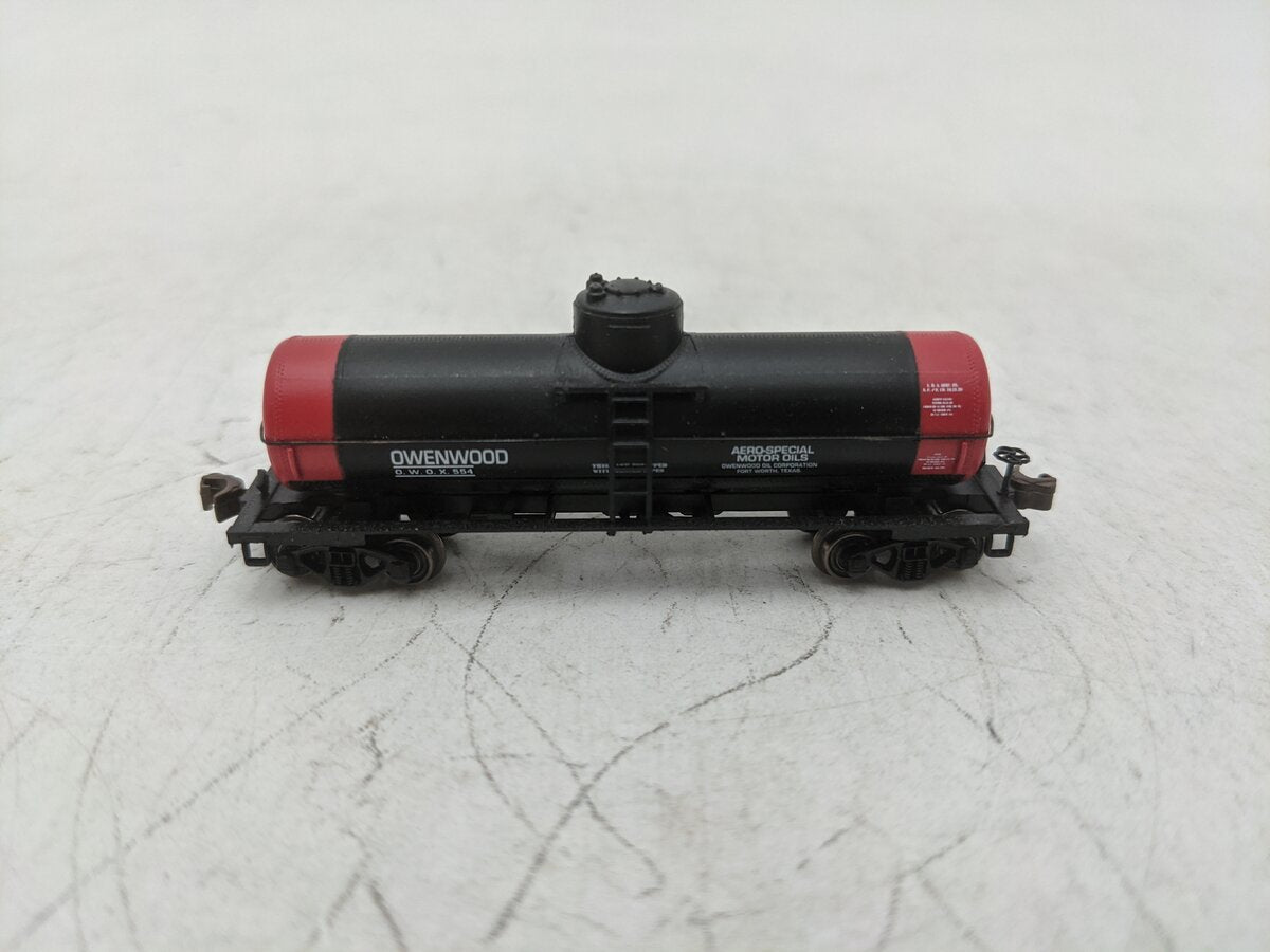 Bachmann 73661 N Scale Owenwood Chemicals 41' Chemical Tank Car #554 EX/Box