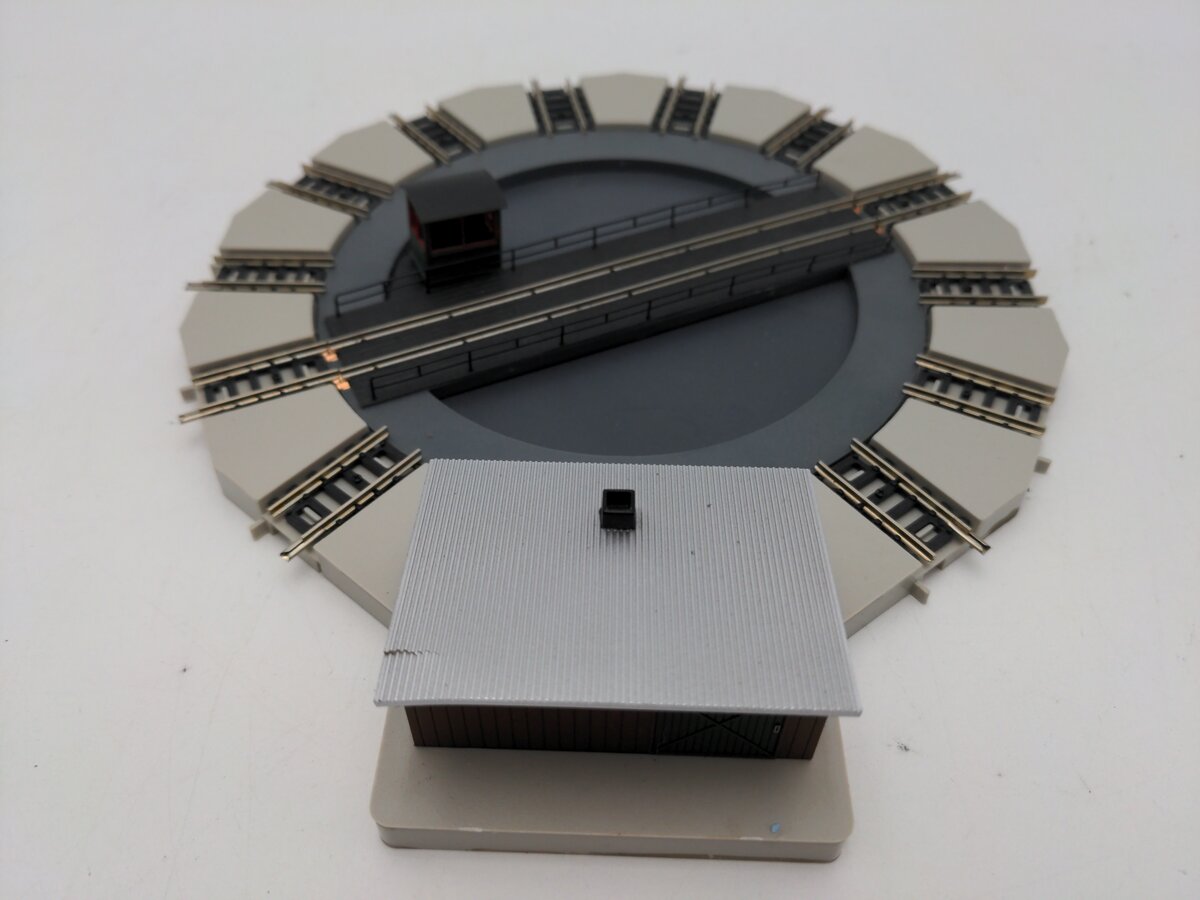 Bachmann 46799 N Nickel Silver E-Z Track Motorized Turntable EX