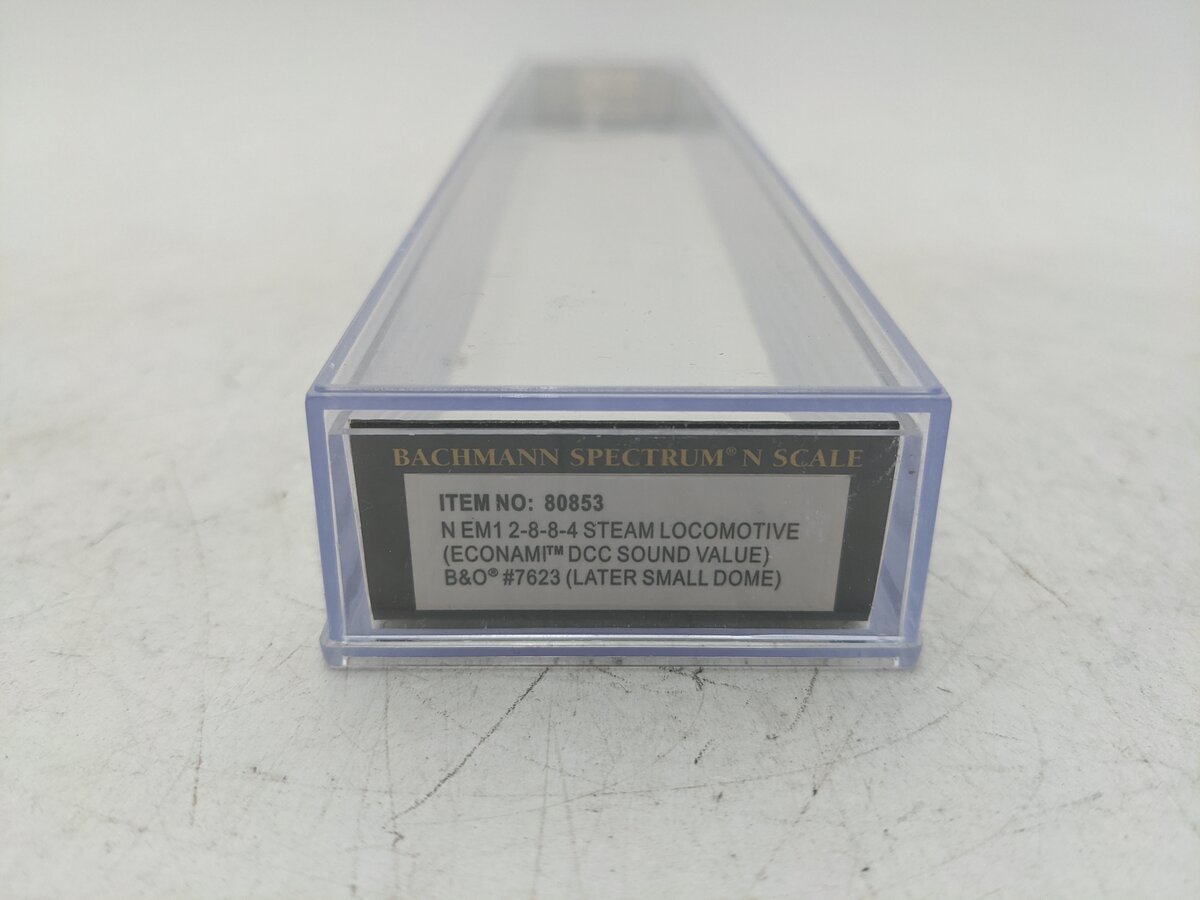 Bachmann 80853 N Baltimore & Ohio EM-1 2-8-8-4 Steam Locomotive DCC Sound #7623 EX/Box