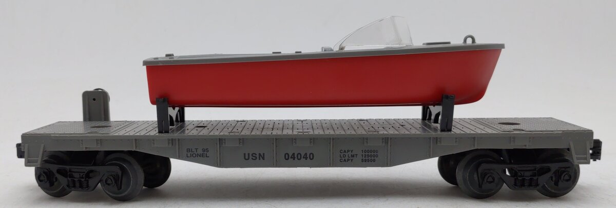 Lionel 6-16939 O Gauge United States Navy Flatcar w/ Boat #04040 EX/Box