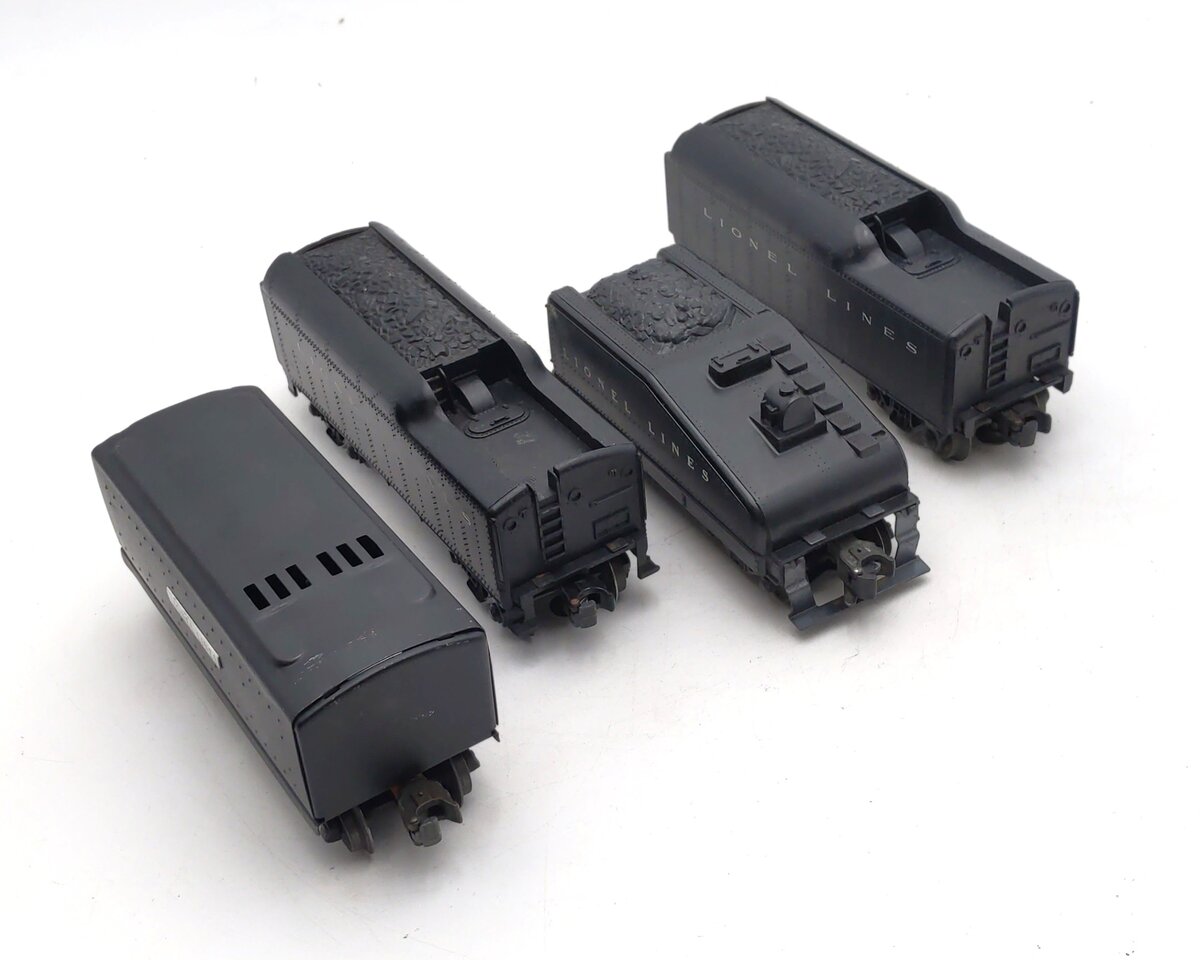 Lionel Vintage O Gauge Postwar Whistling & Non-Whistling Coal Tenders [4] VG