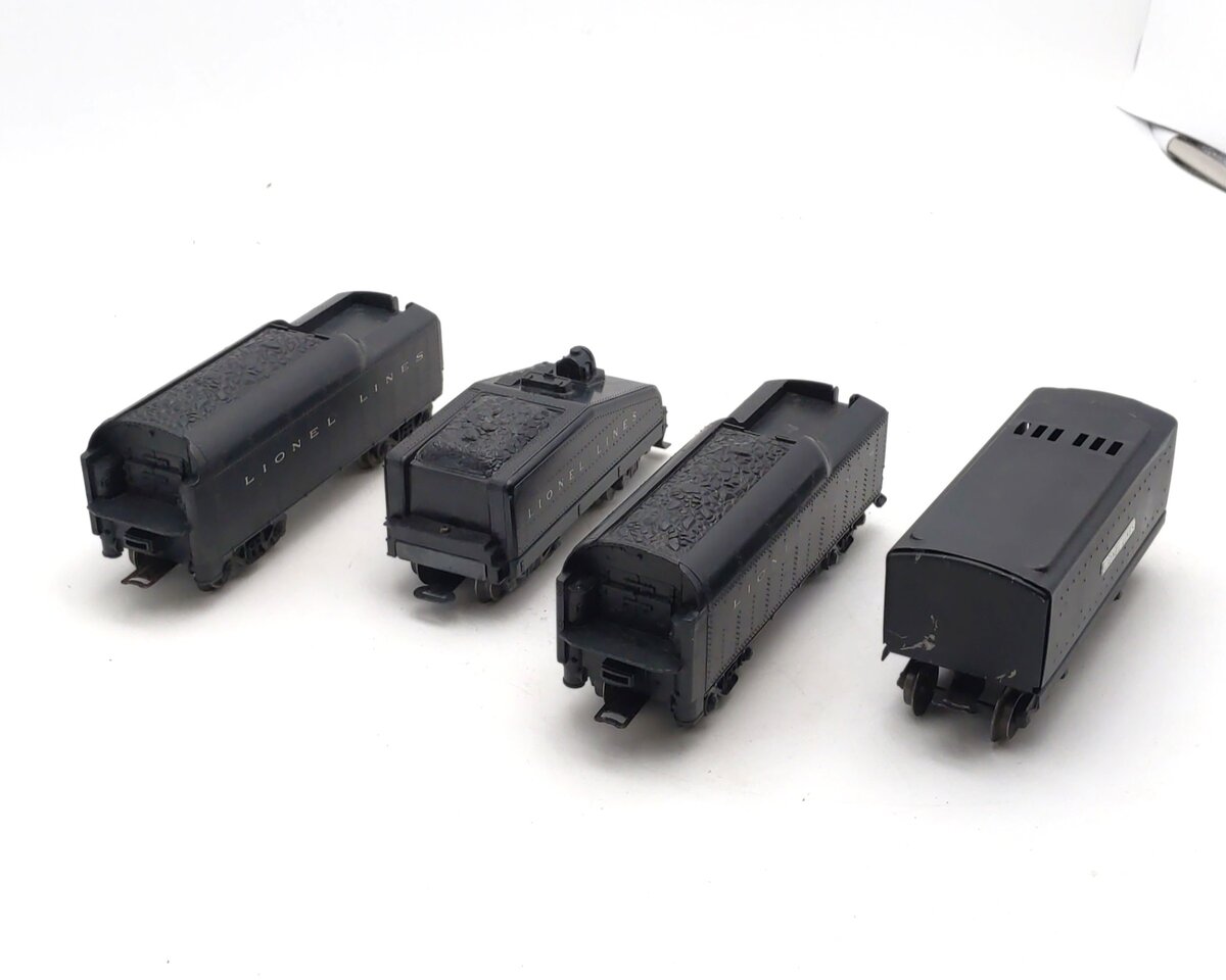 Lionel Vintage O Gauge Postwar Whistling & Non-Whistling Coal Tenders [4] VG
