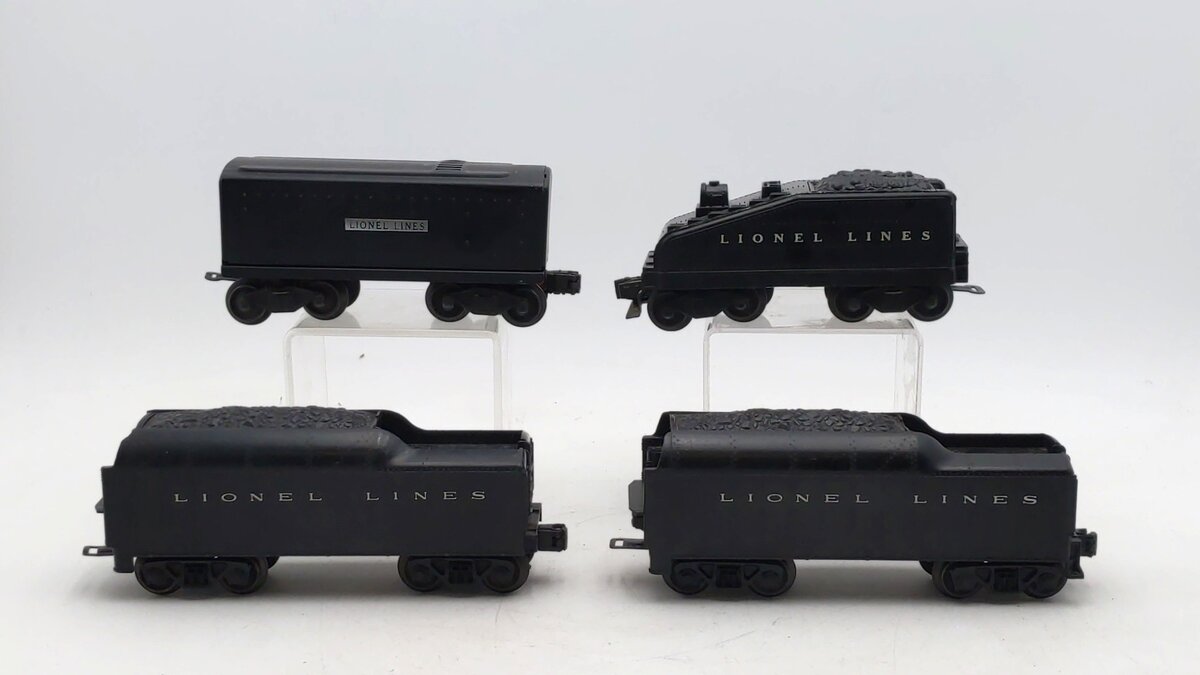 Lionel Vintage O Gauge Postwar Whistling & Non-Whistling Coal Tenders [4] VG