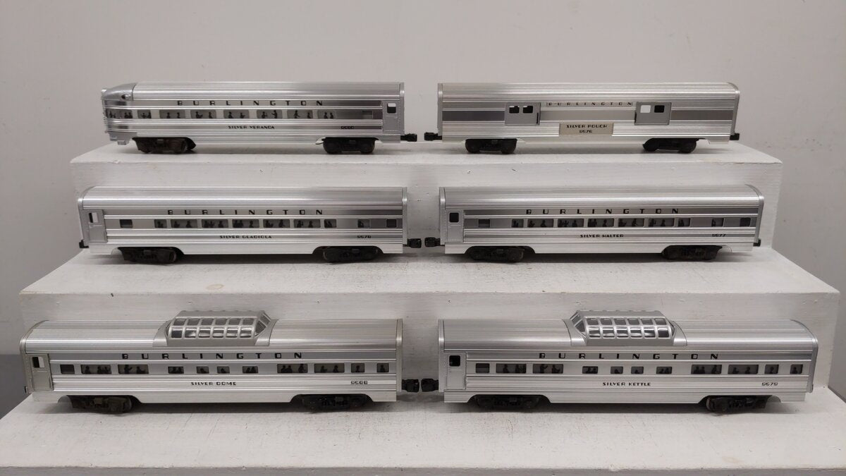 Lionel O Gauge Burlington Passenger Cars [6] EX