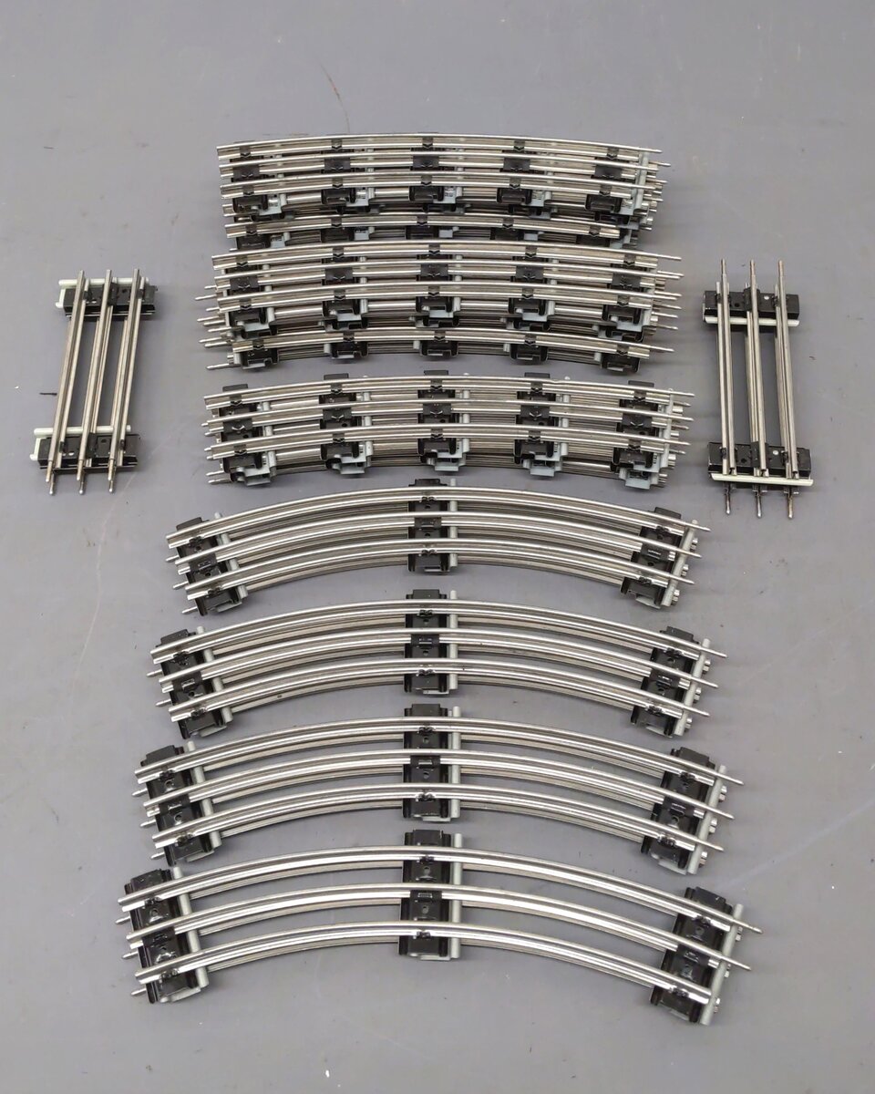 Lionel O Gauge Assorted Curved & Straight Tubular Track Sections [28] EX