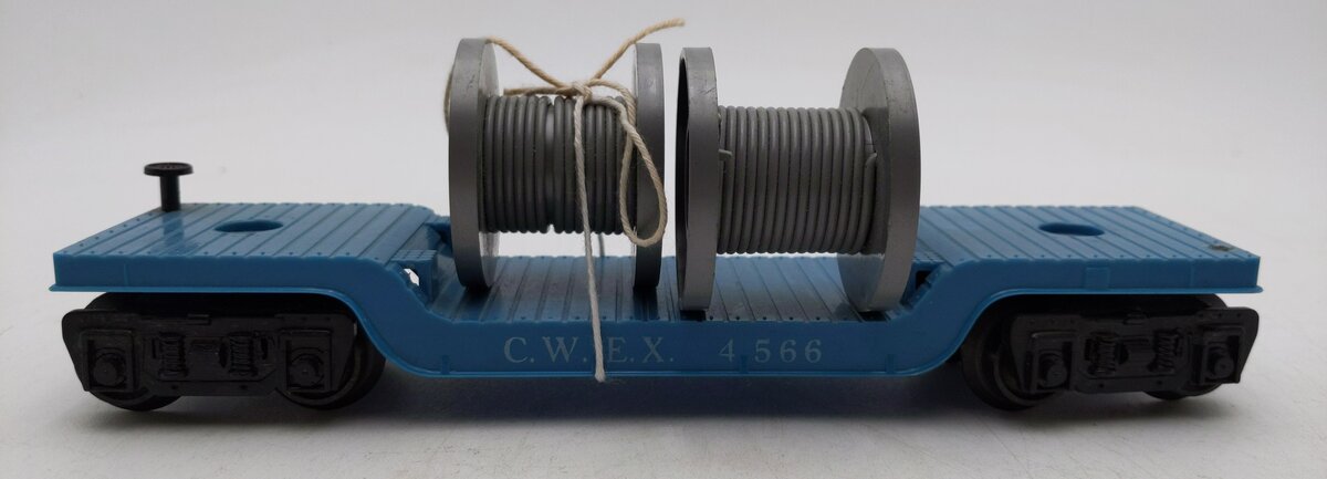 Marx 4566 Vintage O CWEX Depressed Center Cable Reel Flatcar EX
