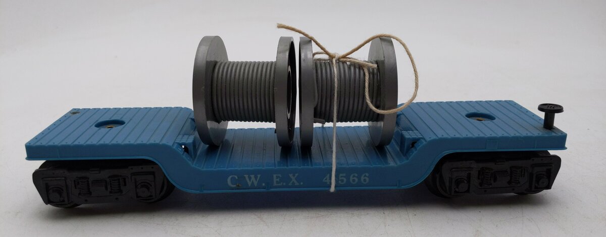 Marx 4566 Vintage O CWEX Depressed Center Cable Reel Flatcar EX