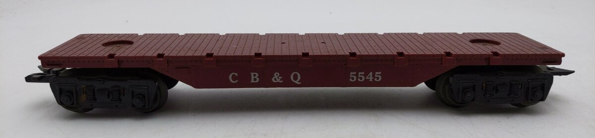 Marx 5545 Vintage O CB&Q Flatcar No Load VG