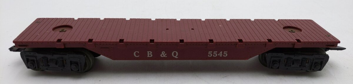 Marx 5545 Vintage O CB&Q Flatcar No Load VG