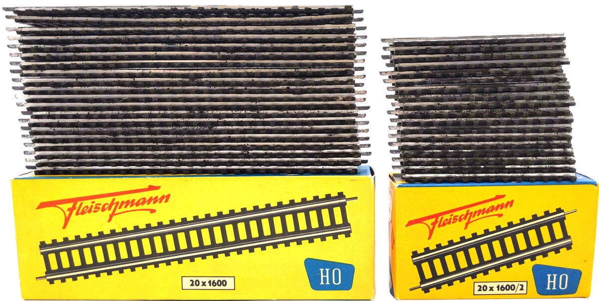 Fleischmann HO Scale Assorted Straight Track [38] VG/Box