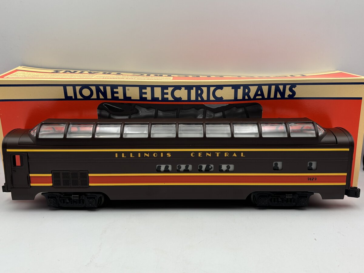 Lionel 6-19129 O Gauge Illinois Central Full Vista Dome Car #9129 EX/Box