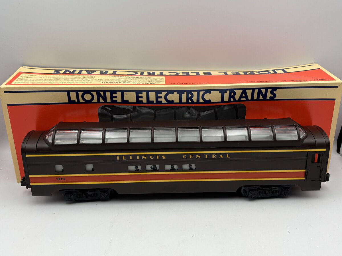 Lionel 6-19129 O Gauge Illinois Central Full Vista Dome Car #9129 EX/Box