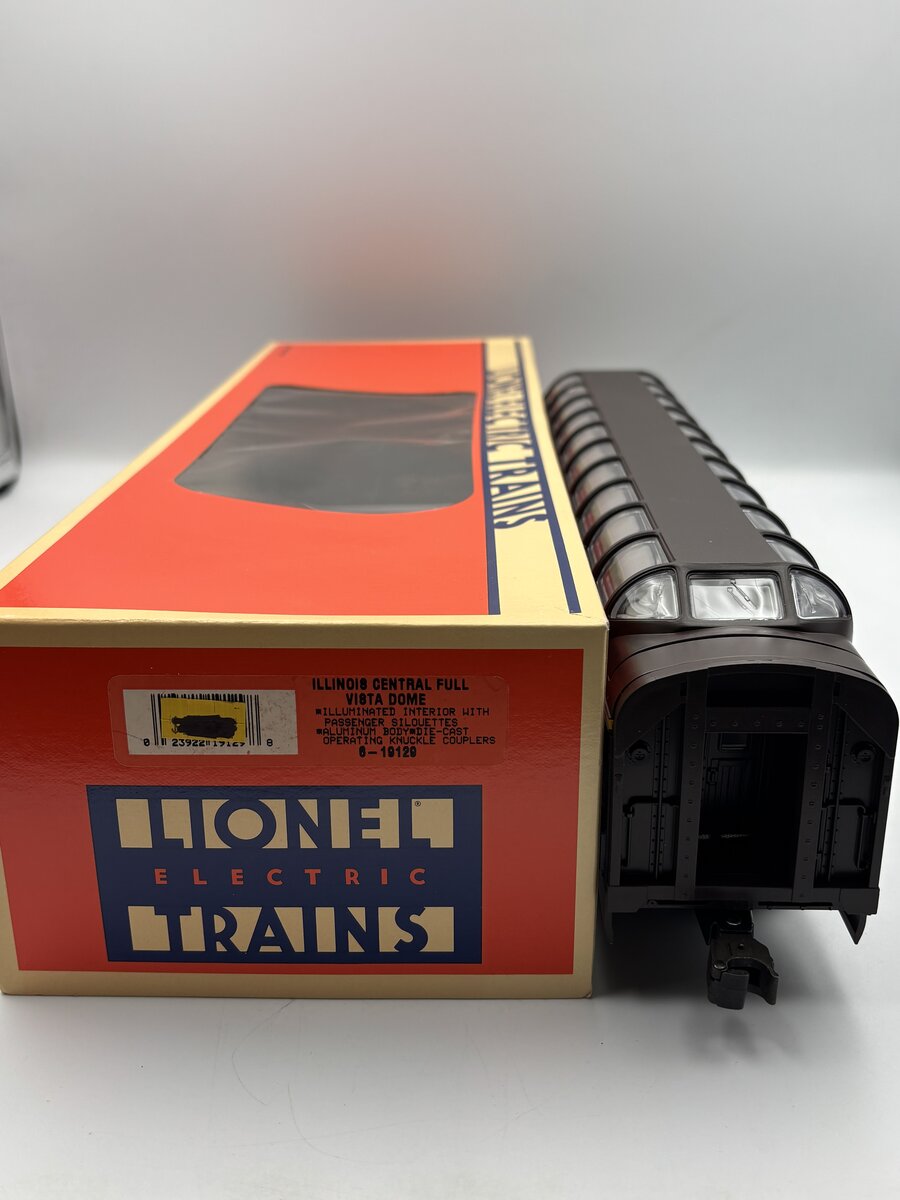 Lionel 6-19129 O Gauge Illinois Central Full Vista Dome Car #9129 EX/Box