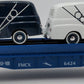 Lionel 6-16985 O Gauge Eastwood Automobilia Flatcar w/ Ford Panel Trucks #6424 EX/Box