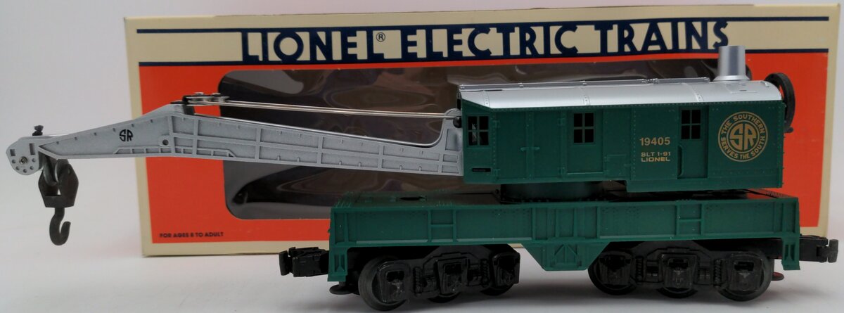 Lionel 6-19405 O Gauge Southern 6-Wheel Crane Car LN/Box