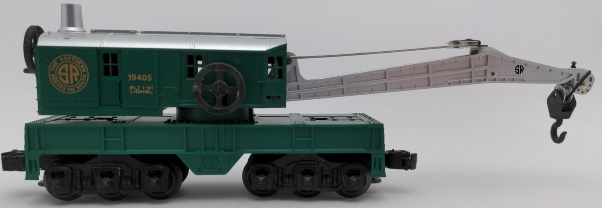 Lionel 6-19405 O Gauge Southern 6-Wheel Crane Car LN/Box