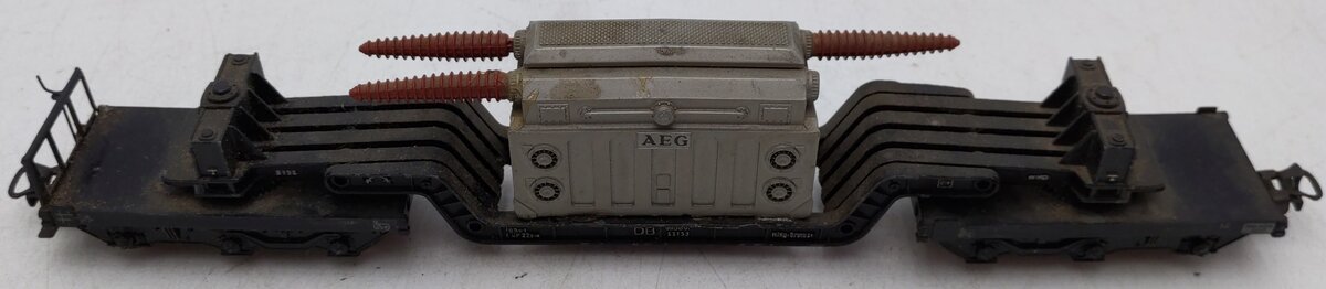 Marklin 4617 HO Scale German Federal Railway Well Wagon w/ Transformer VG/Box