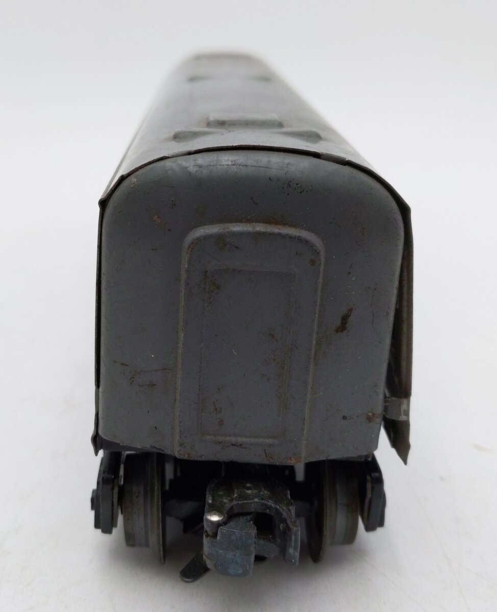 Marx 234 Vintage O New York Central Gray Metal Coach Passenger Car VG