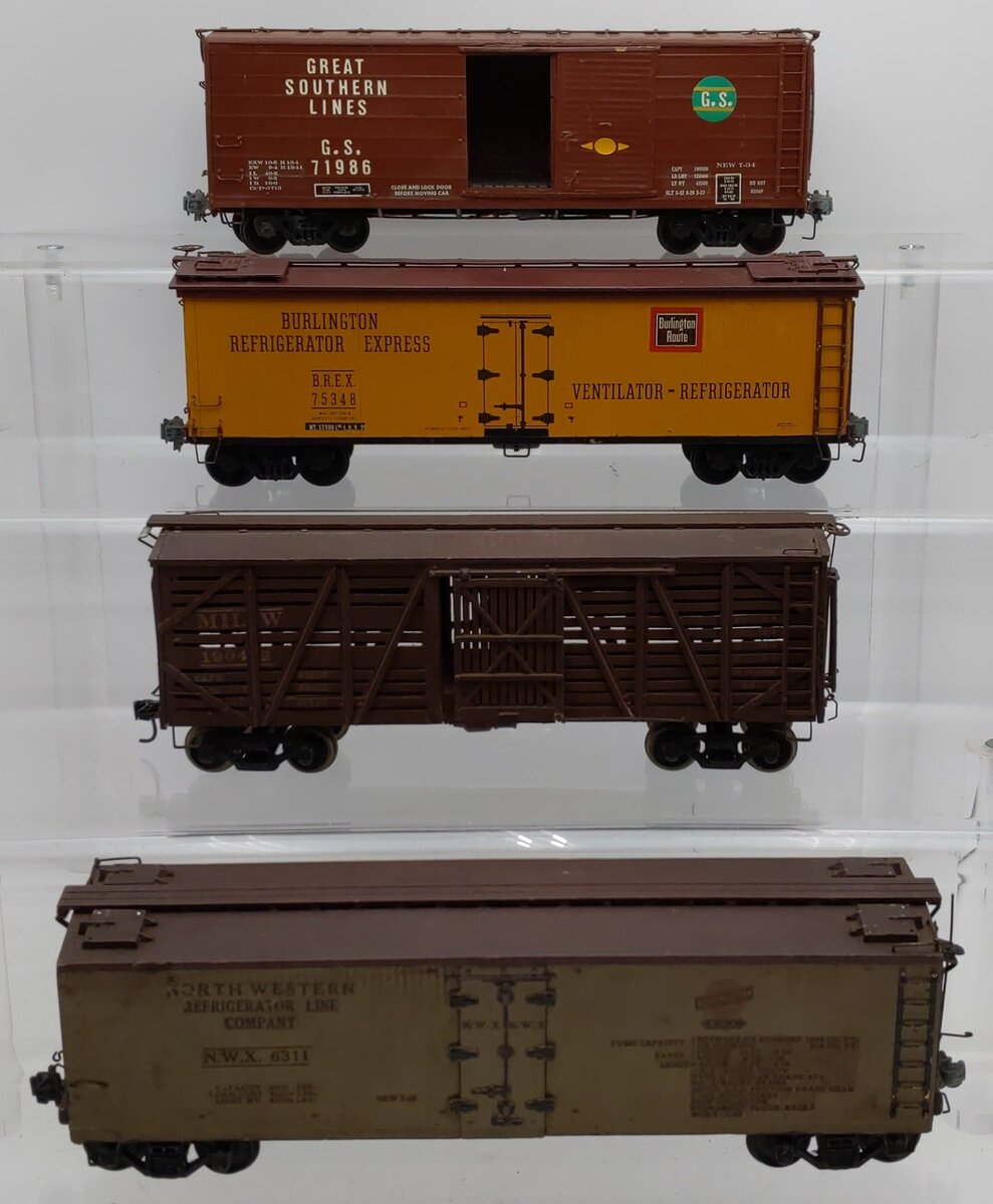 O Scale 2 Rail Custom Freight Cars #6311,75348,71986, 19042 [4] VG