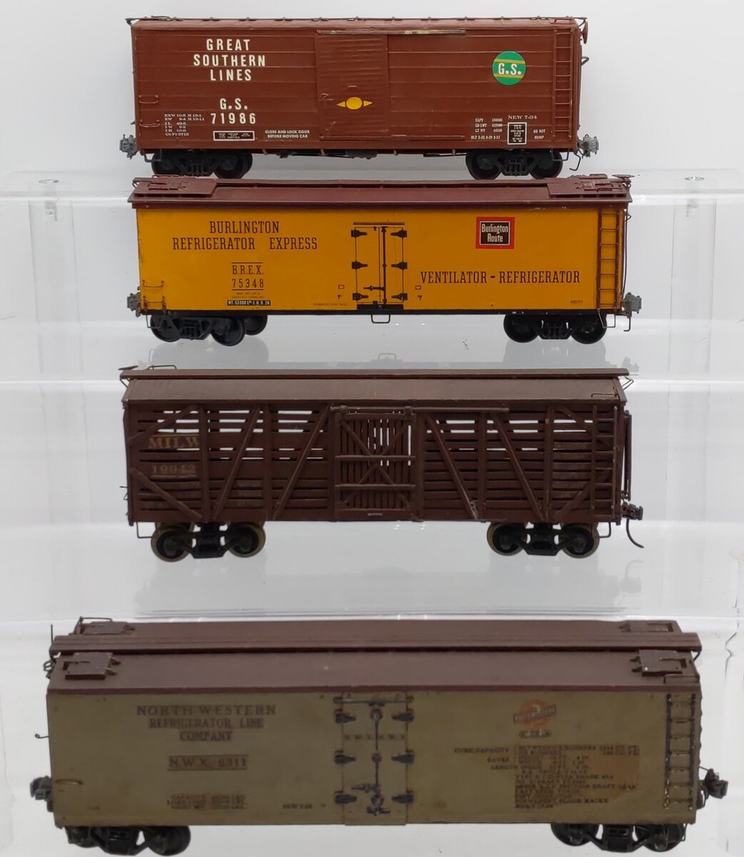O Scale 2 Rail Custom Freight Cars #6311,75348,71986, 19042 [4] VG