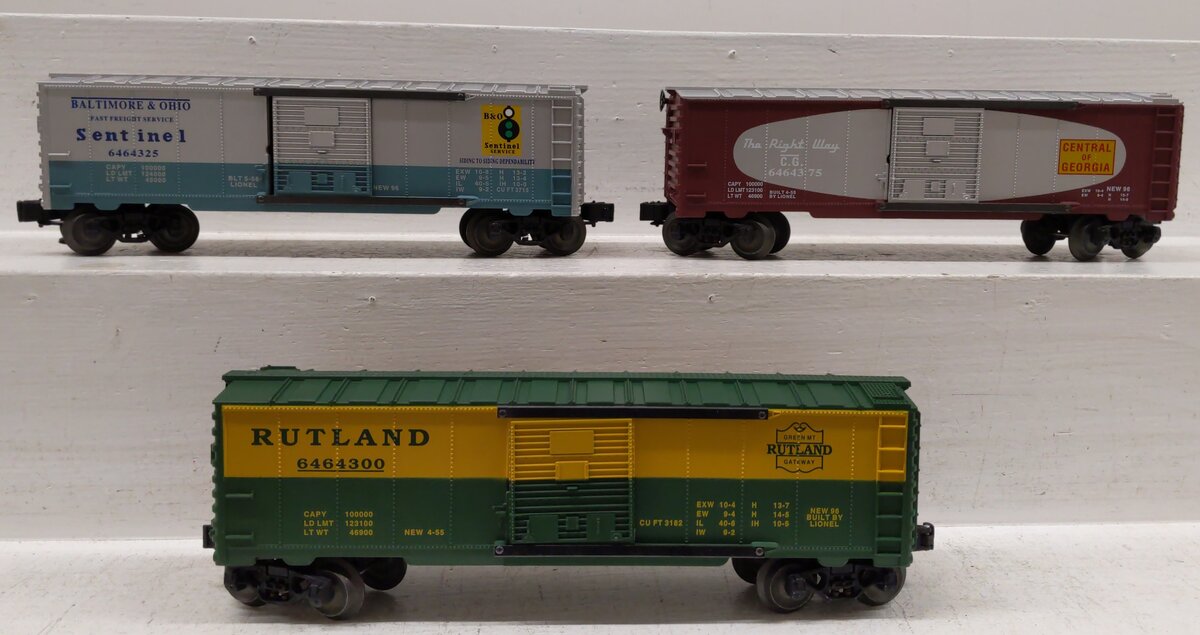 Lionel 6-19276 O Gauge 6464 Boxcar Series V (Set of 3) EX/Box