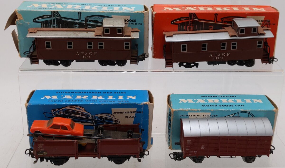 Marklin HO Scale German Federal Railway Assorted Freight Cars [4] VG/Box