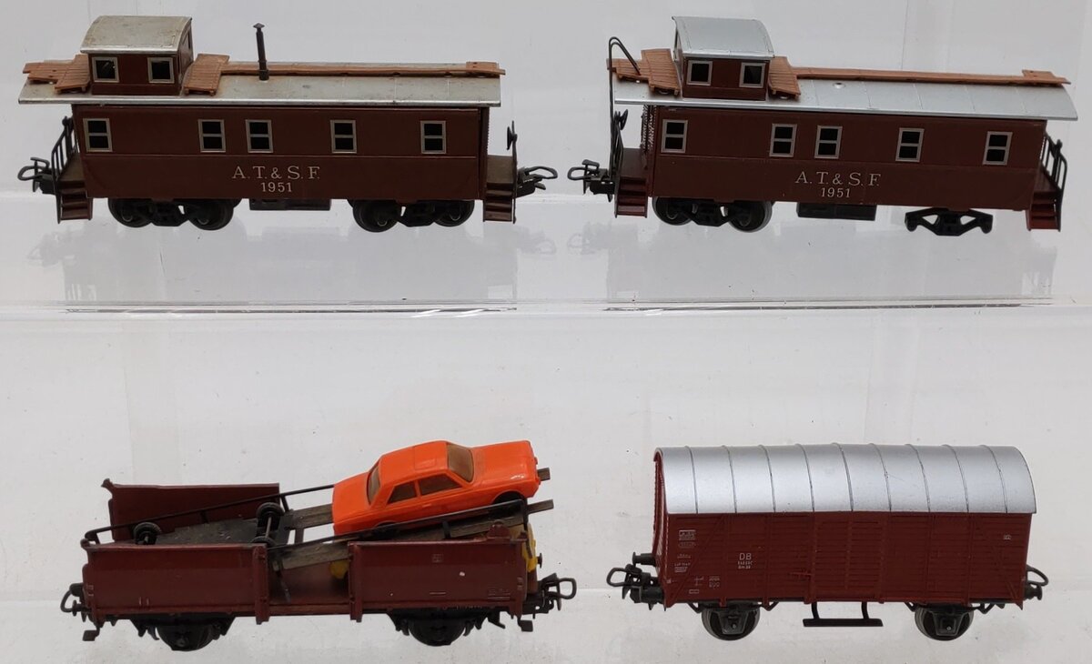 Marklin HO Scale German Federal Railway Assorted Freight Cars [4] VG/Box