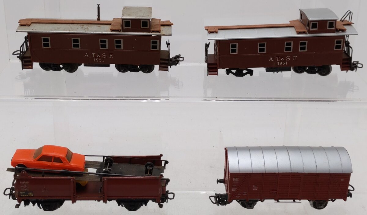 Marklin HO Scale German Federal Railway Assorted Freight Cars [4] VG/Box