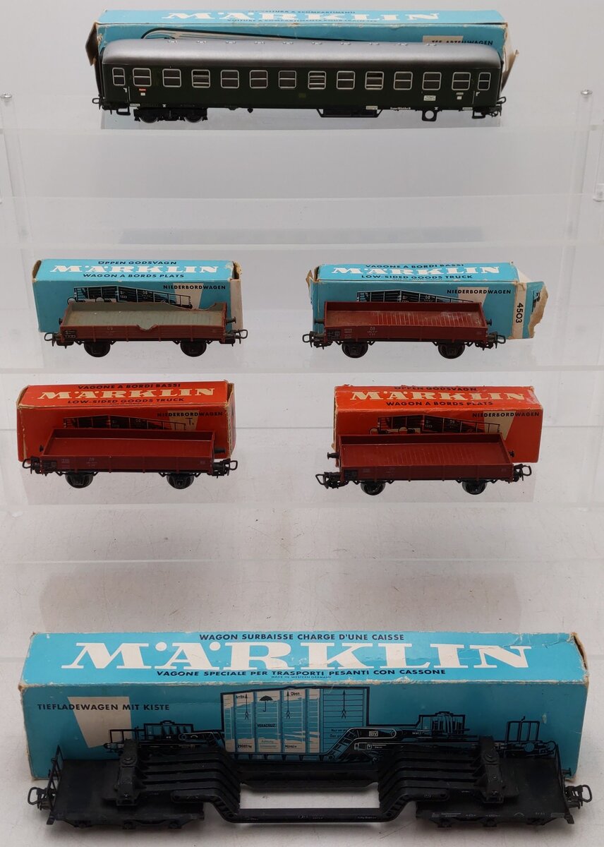 Marklin HO Scale German Federal Railway Assorted Freight Cars [6]/Box