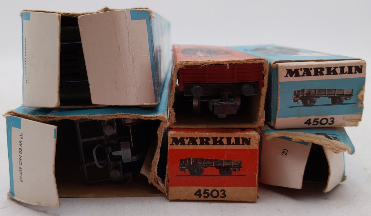 Marklin HO Scale German Federal Railway Assorted Freight Cars [6]/Box