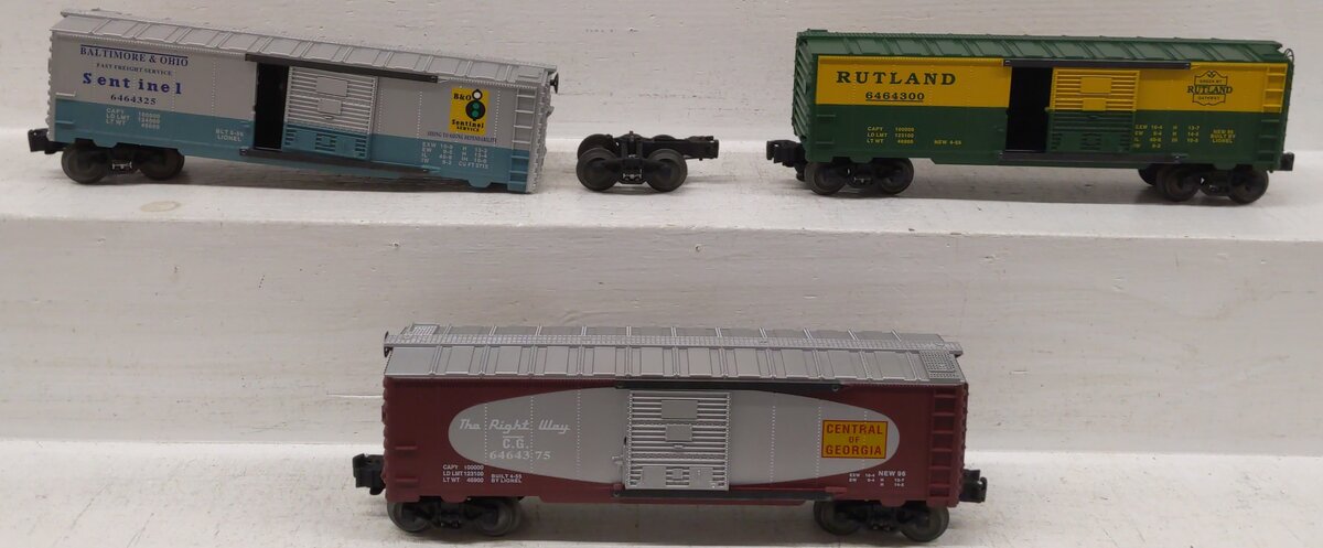 Lionel 6-19276 O Gauge 6464 Boxcar Series V (Set of 3) VG/Box