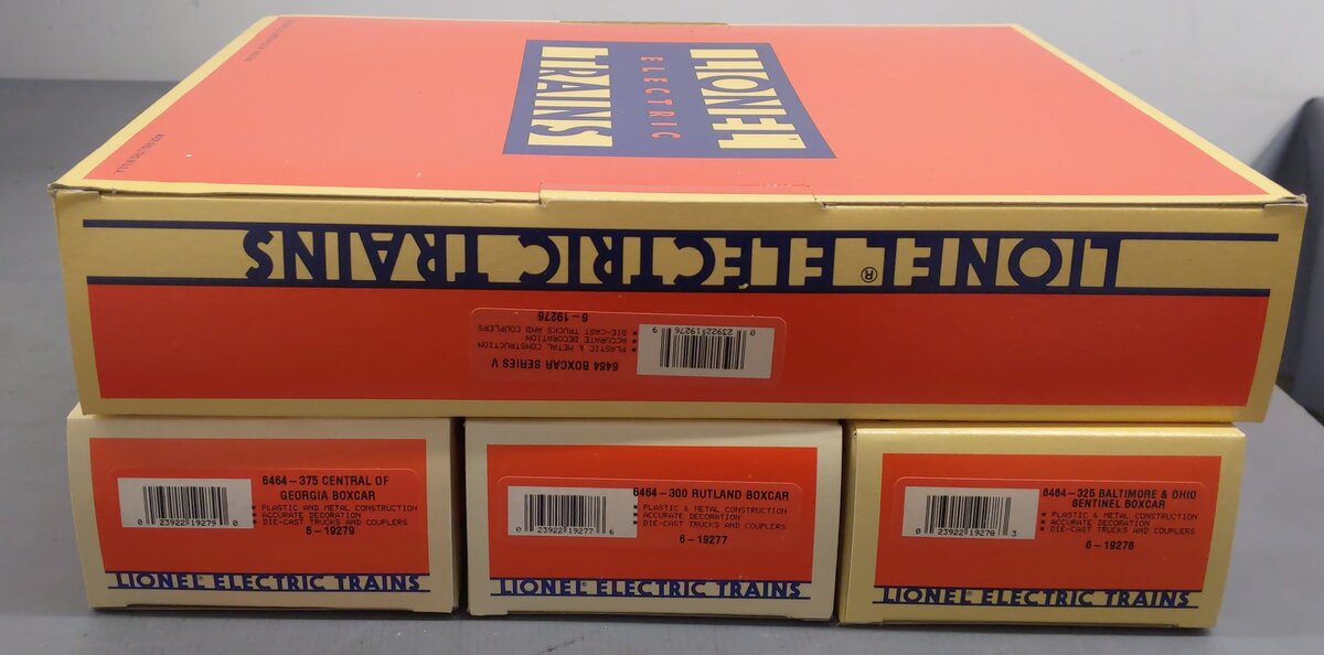 Lionel 6-19276 O Gauge 6464 Boxcar Series V (Set of 3) VG/Box