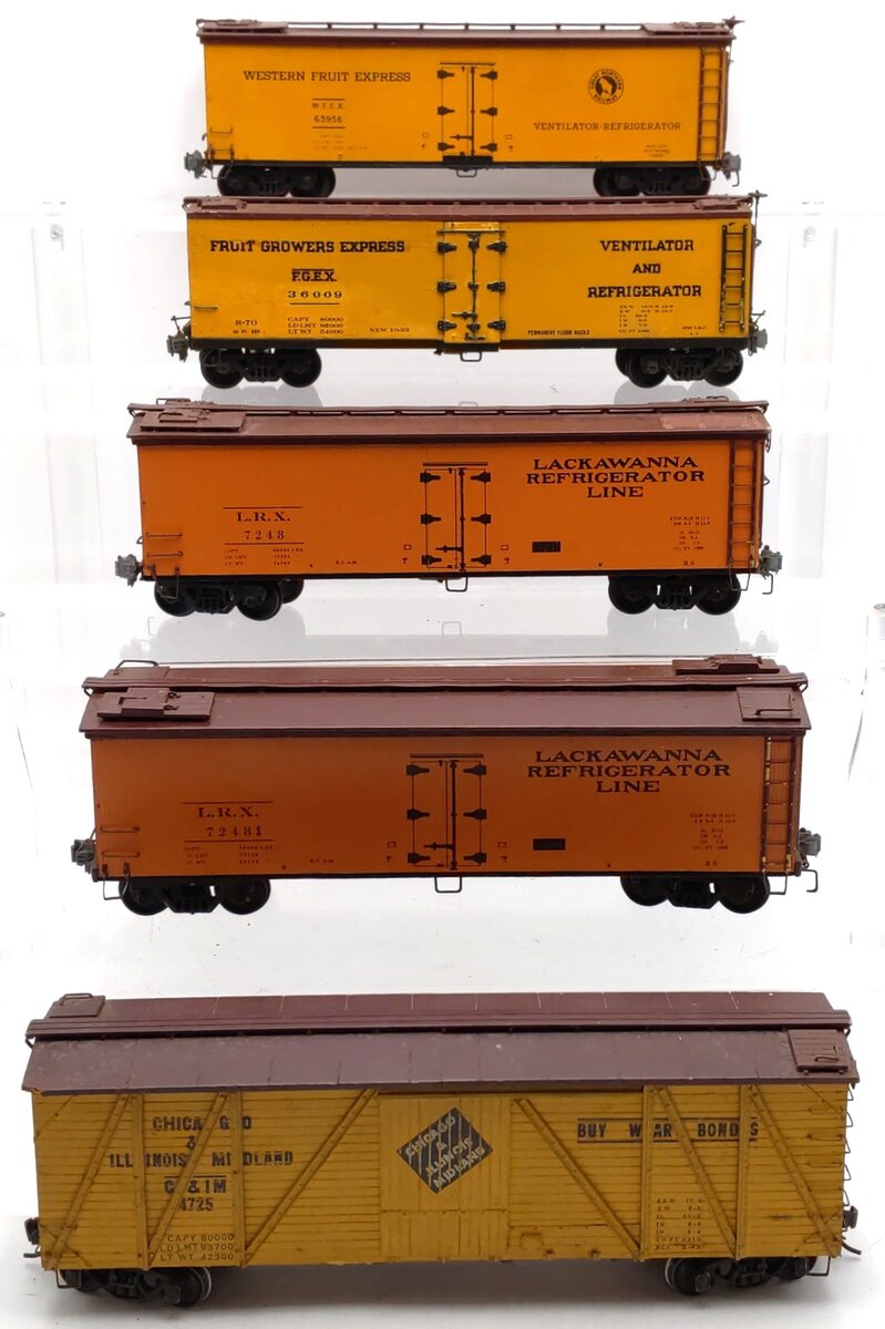 K-Line/Other O Scale 2Rail Custom Freight Cars #72481,7248,63956,36009,4725 [5] VG