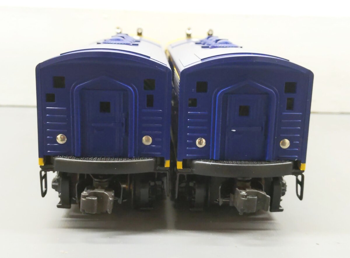 Lionel 6-18117 O Gauge Santa Fe Blue/Yellow F3 AA Diesel Set VG/Box