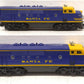 Lionel 6-18117 O Gauge Santa Fe Blue/Yellow F3 AA Diesel Set VG/Box