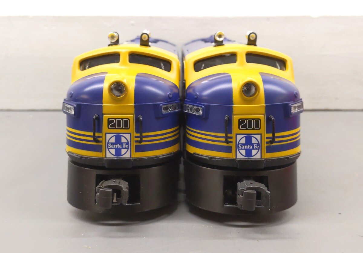 Lionel 6-18117 O Gauge Santa Fe Blue/Yellow F3 AA Diesel Set VG/Box