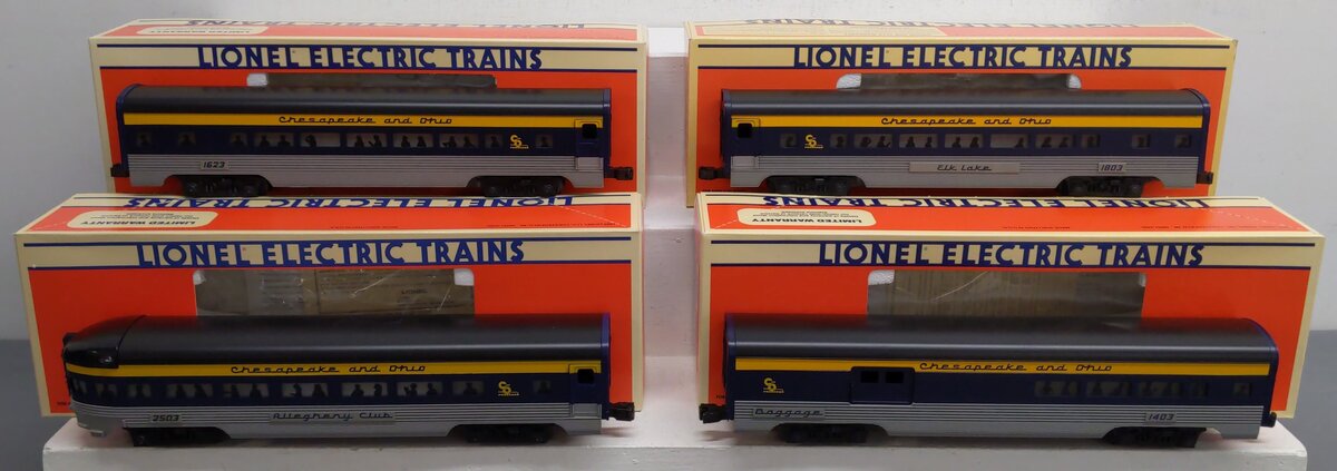 Lionel 6-19153 Chesapeake & Ohio Aluminum 4-Car Passenger Set EX/Box