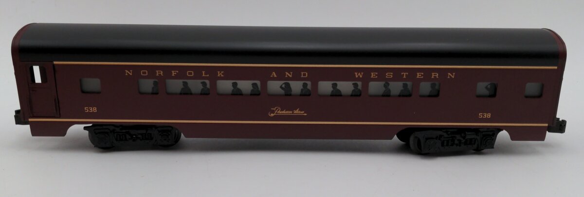 Lionel 6-19142 O Gauge Norfolk & Western Aluminum Passenger Car #538 EX/Box