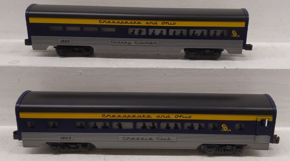 Lionel 6-19164 O Chesapeake & Ohio Chessie Club Aluminum Passenger Car Set EX/Box