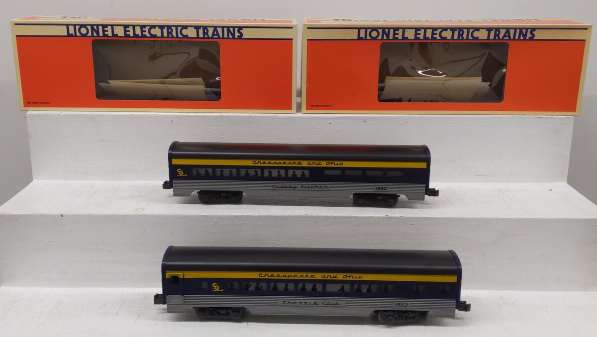 Lionel 6-19164 O Chesapeake & Ohio Chessie Club Aluminum Passenger Car Set EX/Box