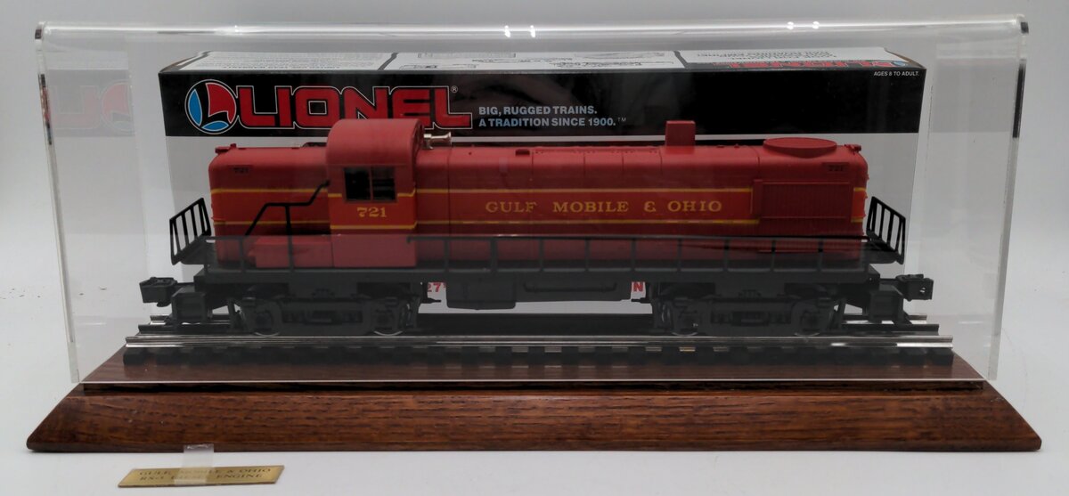 Lionel 6-18554 O Gauge GM&O RS-3 Diesel Locomotive #721 with Display Case EX/Box