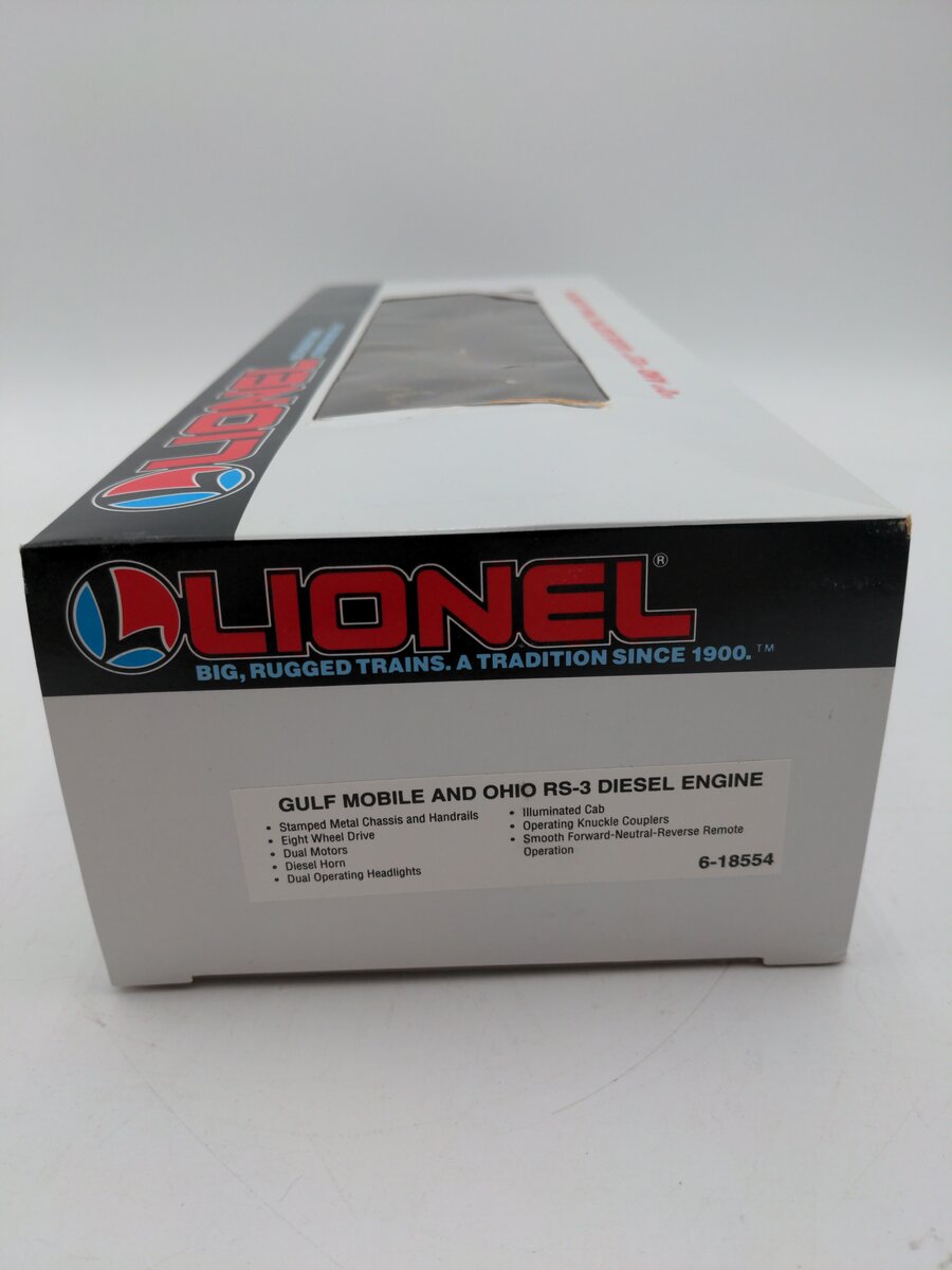 Lionel 6-18554 O Gauge GM&O RS-3 Diesel Locomotive #721 with Display Case EX/Box