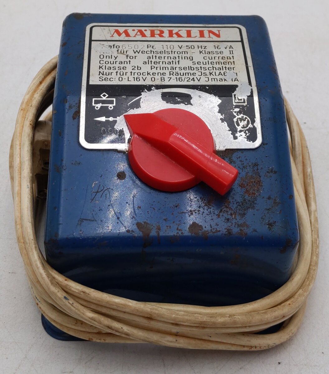 Marklin 6502 HO Scale 110 Volt Transformer VG/Box