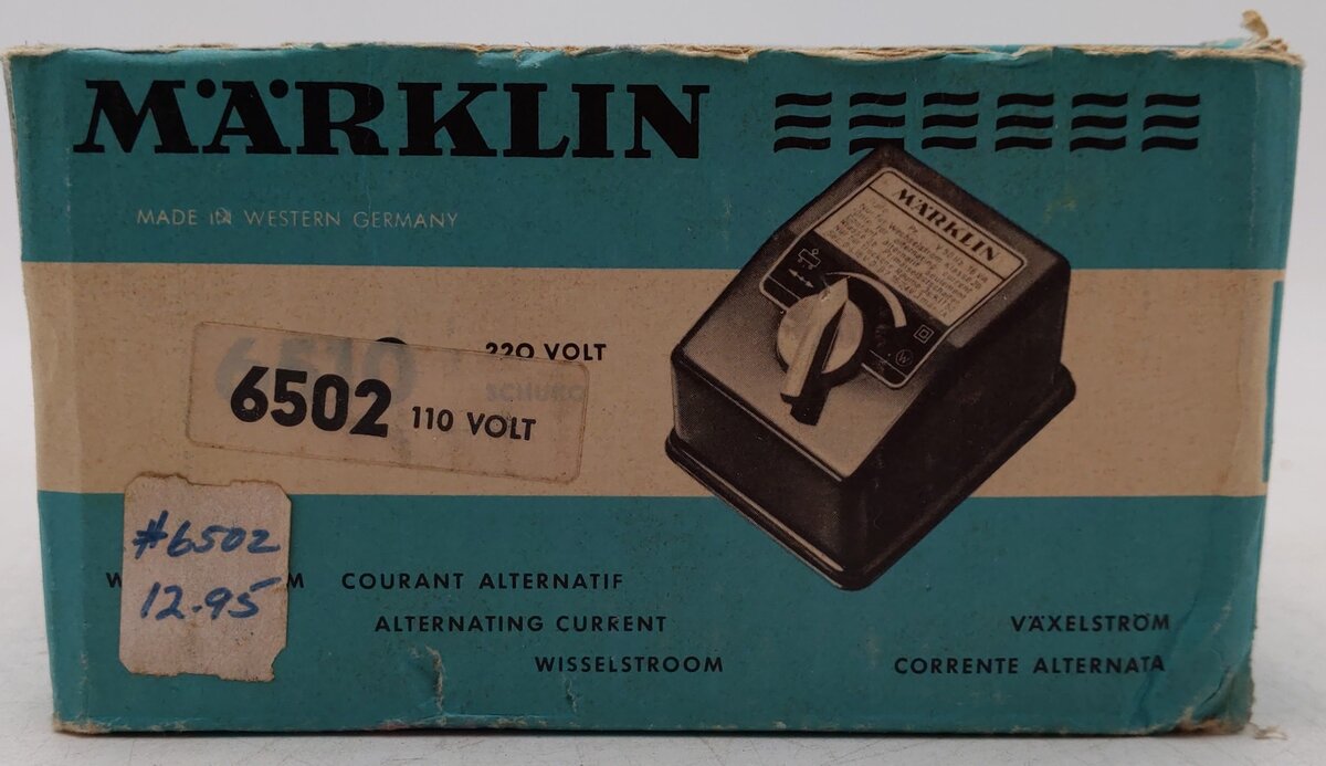 Marklin 6502 HO Scale 110 Volt Transformer VG/Box