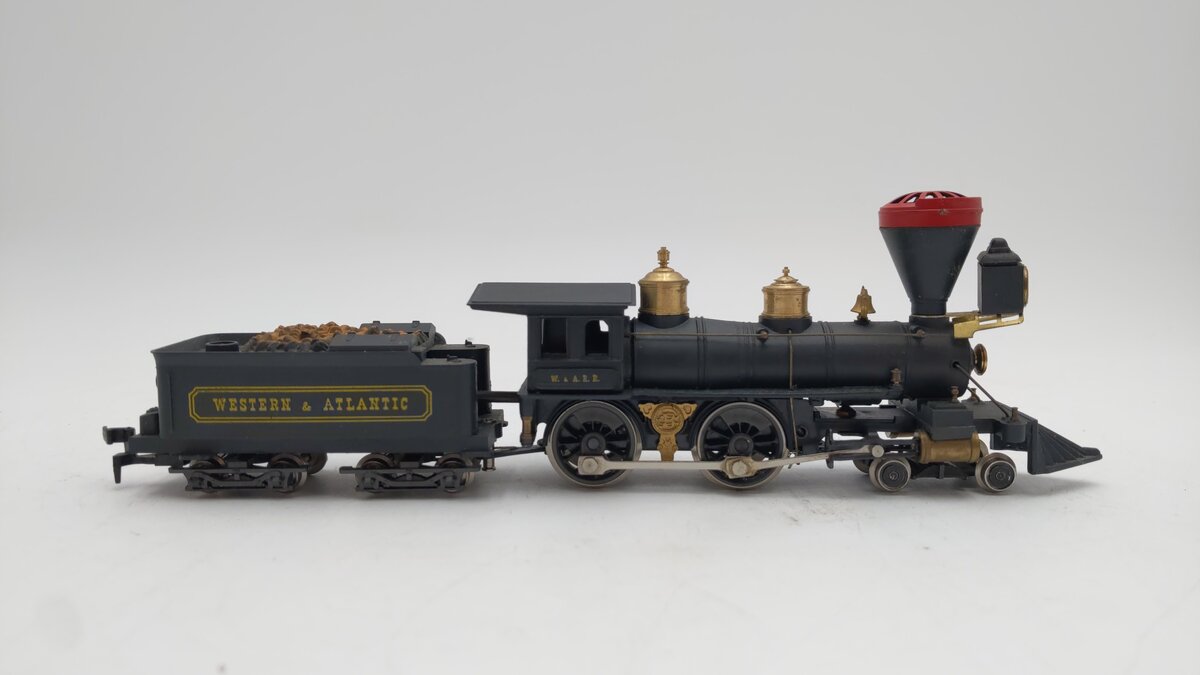 Pocher HO Scale Western & Atlantic 4-4-0 Steam Locomotive & Tender #12 VG