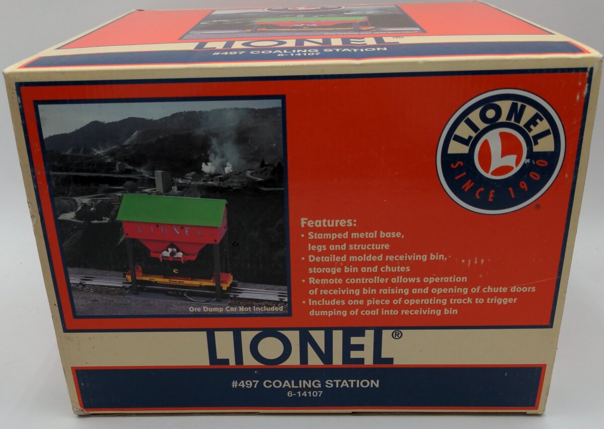 Lionel 6-14107 O Gauge Operating Coaling Station #497 NIB