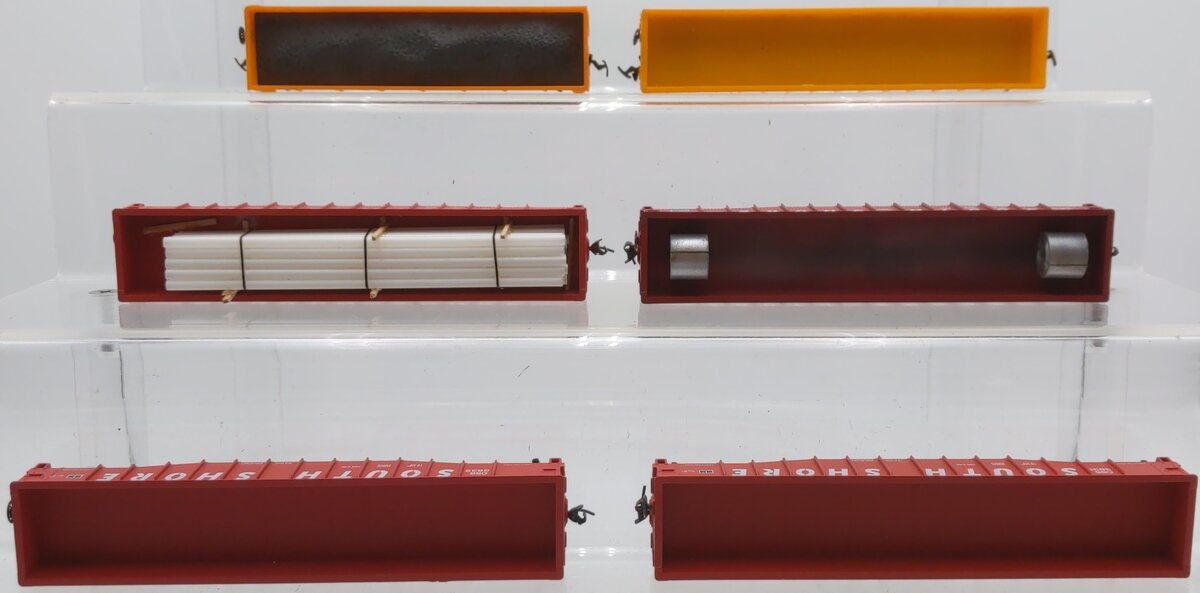 Assorted HO Scale Gondola Cars: 3835, 3812, 29500, Fire Fox [6] VG